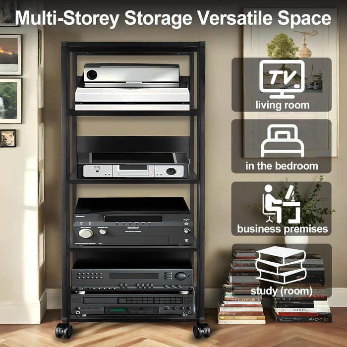 Стильна полиця-організатор для медіа та ігор Houcheyai