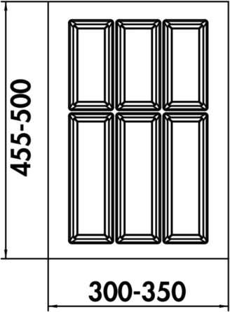 Лоток для столових приборів NABER Adesso 2, шафа 400 (50 символів)