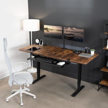 Видвижна платформа для клавіатури VIVO, 27 x 11 дюймів, біла, кріплення на C-образну скобу, MOUNT-KB05W