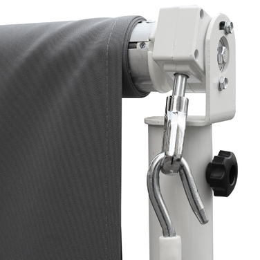 Автономна тентова конструкція, регульована під кутом нахилу, з ручним приводом, металевий каркас, стійка до погодних умов, 4x3 м, сірого кольору