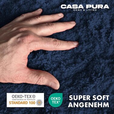 М'який килимок для ванної кімнати Casa Pura Sky Soft 80x150 см, Marineblau (морський блакитний)