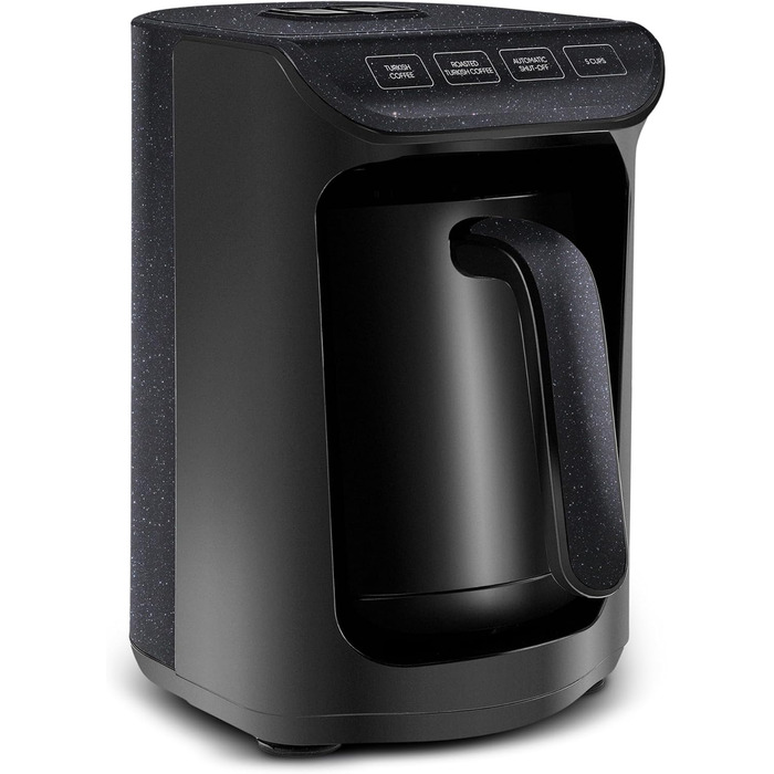 Кавомашина KARACA Hatır для приготування турецького кави з функцією обсмажування, 535W, 5 чашок, автоматичне нагрівання, чорний колір