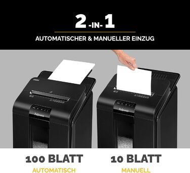 Fellowes Autofeed Aktenvernichter AutoMax 90M: Шредер для паперу з автоподачею, MiniCut (P4), 90 аркушів за 5 хвилин, 17 літрів