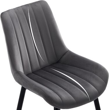 Тюкаїлай Комплект з 2-х обідніх стільців, штучна шкіра, ергономічний, з металевим каркасом, до 150 кг, для кухні та вітальні, коричневий (сірий, комплект з 4-х, велюр)