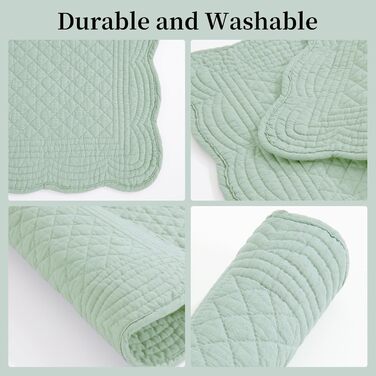 Підставки під тарілки MABOZOO, 6 шт., бавовна, миючіся, для кухні та обіднього столу, зелені