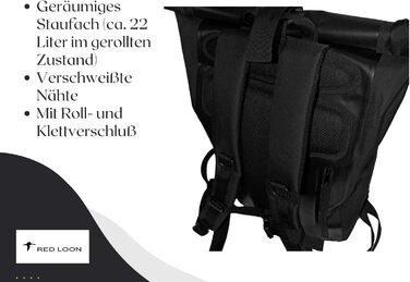 Кур'єрський рюкзак Red Loon Кур'єрська сумка Сумка-месенджер Вантажівка Брезентовий рюкзак Кур'єрський рюкзак (чорний)