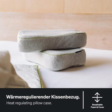 BLACKROLL® Recovery Pillow Set Jersey Anthrazit: ергономічна подушка для шиї та голови з Memory Foam (з додатковим чохлом), Made in Germany