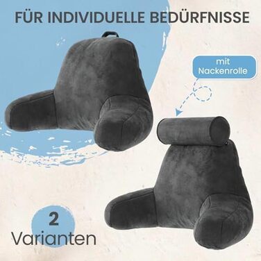 Подушка для спини та читання ELONEO з підлокітниками для ліжка та дивана, ергономічна підтримка спини, голови та шиї