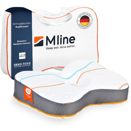 Подушка M LINE Athletic для шиї та спини - ортопедична подушка для сну на боці з дизайном 