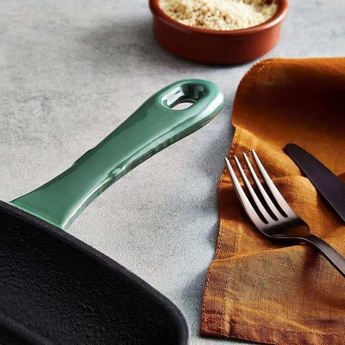 Сковорода-гриль Barbary & Oak BO800256GRN з емальованим покриттям, 26 см, зелений колір