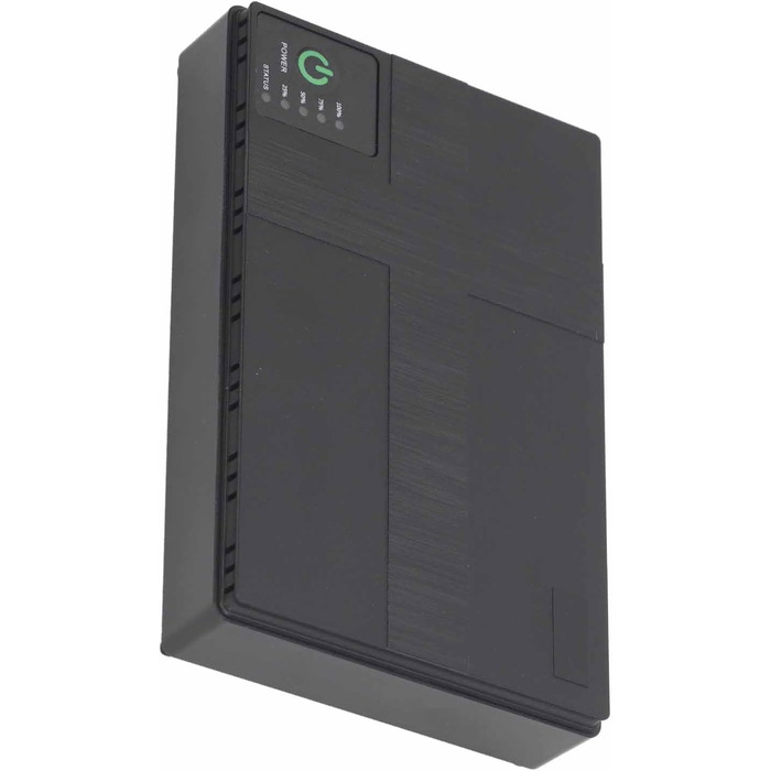 Mini USV з акумулятором 10400 mAh, 18 Wh. Підтримка USB 5V/9V/12V, POE 15V/24V. Компактний USV для роутера, модема, з EU-штекером