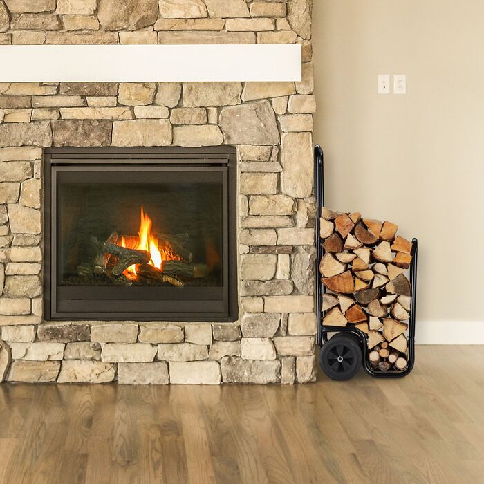 Візок для дров Relaxdays (чорний)