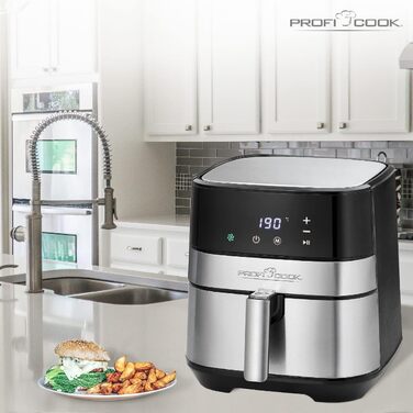 Фритюрниця ProfiCook 6,5 л Мультипіч з дисплеєм 9 Програми 1700 Вт PC FR 1286 H (срібло)