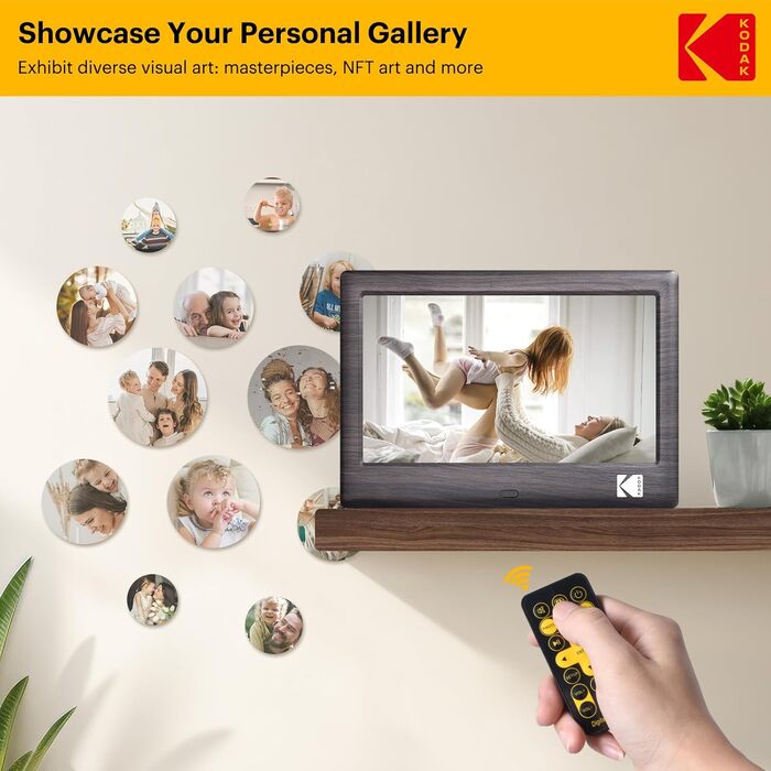 Цифровий фотоальбом Kodak 10 дюймів з Wi-Fi, акумулятор 4000mAh, 32GB, IPS HD сенсорний екран, автоповорот, для обміну фото та відео