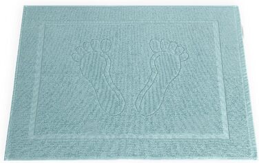 Комплект з 2 килимків для ванної Vency з 100 бавовни, швидковисихаючі Килимки для душу 50x70 см, 550 г / м2 Колір (Світло-блакитний)