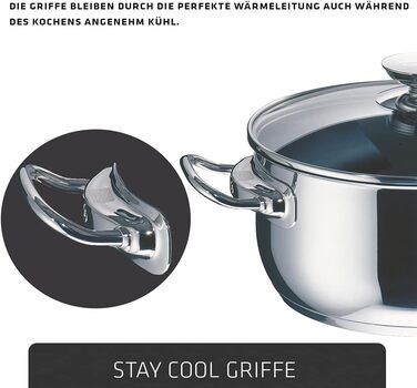 Каструля Berndes Injoy Special Edition з нержавіючої сталі, 5 літрів, з кришкою, для всіх типів плит (індукція)