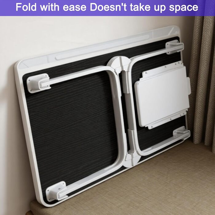 Стіл-підставка для ноутбука Bett Schreibtisch: зручний для роботи в ліжку, на дивані, в офісі (60x40, чорний)