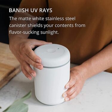 Контейнер Fellow Atmos для кави та продуктів 1.2 л, матовий білий, великий