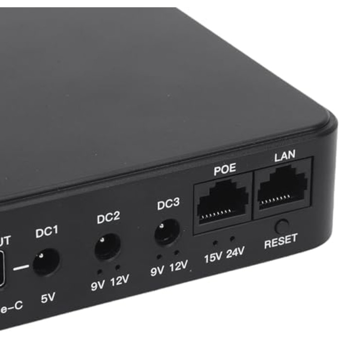 DC UPS 6 портів з Li-іон акумулятором 18000mAh для роутера та офісу. Підтримка 5V, 9V, 12V, 15V, 24V, USB Type-C, POE