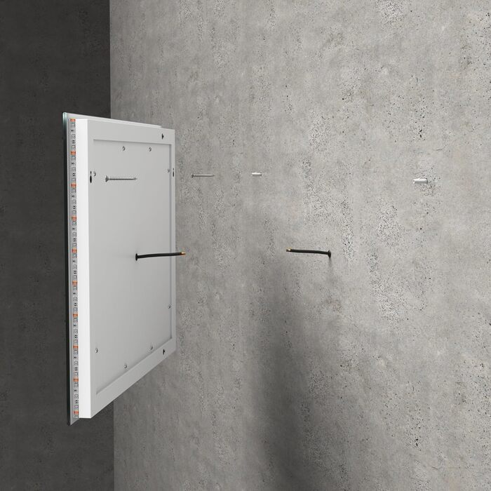 Дзеркало для ванної кімнати SONNI з підсвічуванням 80x60 см, IP44, холодне біле світло