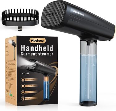 Відпарювач для одягу Raelunyi 1300W, портативний, чорний - для дому, подорожей та офісу