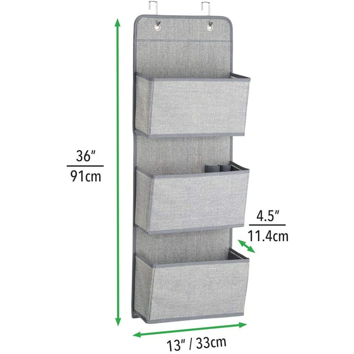 Підвісна полиця-органайзер MDesign з 3 кишенями