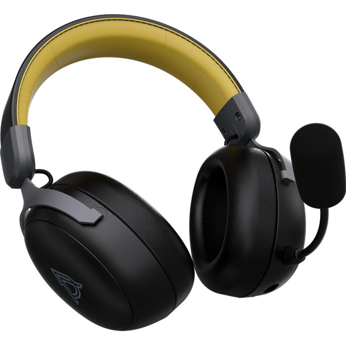 Бездротова ігрова гарнітура Ajazz AHM08 MAX Black Gray Yellow (AHM08-MAX-BGY)