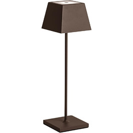 Лампа настільна LED ROSSINI ILLUMINAZIONE Siesta з USB, сенсорне управління, диммування, IP54, для внутрішнього та зовнішнього використання, 37 см, 2.2 Вт, тепле світло 2700K, 200 lm, 9 годин роботи (Corten)