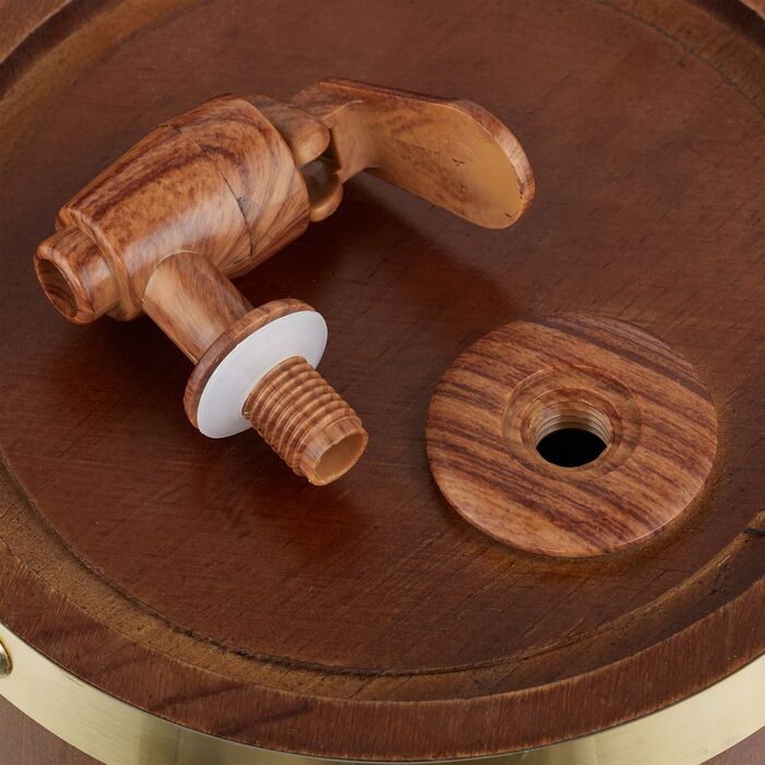 Дерев'яна бочка Relaxdays, об'єм 2,2 літра