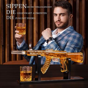 Набір віскі Oaksea: декантик та 2 келихи – ідеальний подарунок для чоловіка, тата, на Різдво, для любителів віскі, аксесуари для бару