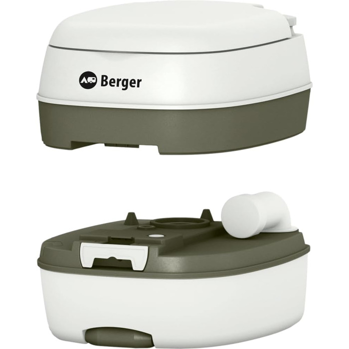 Туалет портативний BERGER Bio: компактний, легкий, з баком для відходів | Ідеальний для кемпінгу та подорожей | Стартовий набір Deluxe