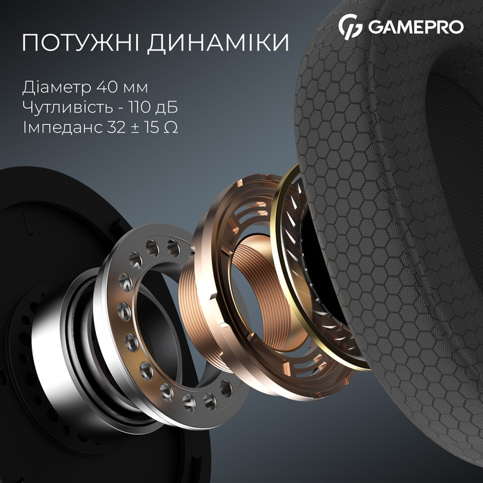 Бездротова ігрова гарнітура GamePro Asgard Bragi (HSW250B)