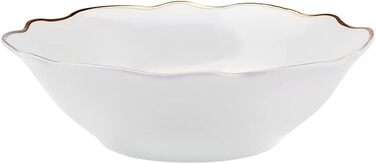 Човновий порцеляновий посуд на 6 осіб 27шт тарілки Глибокі тарілки Тарілки для тортів Миски Унікальний дизайн Повсякденний та спеціальний посуд (Золота хвиля)