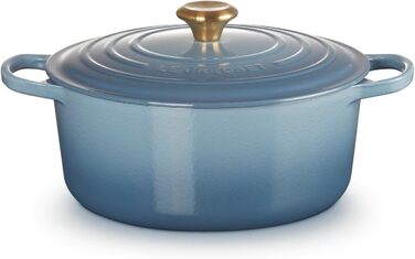 Сковорода Le Creuset Signature з чавуну з кришкою, Ø 20 см, 2,4 л, Chambray