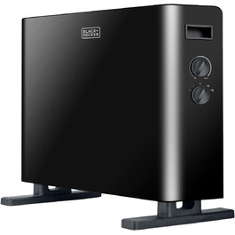 Конвектор BLACK+DECKER BXCSH1800E, 1800 Вт, чорний, з можливістю монтажу на стіну, аналогове керування