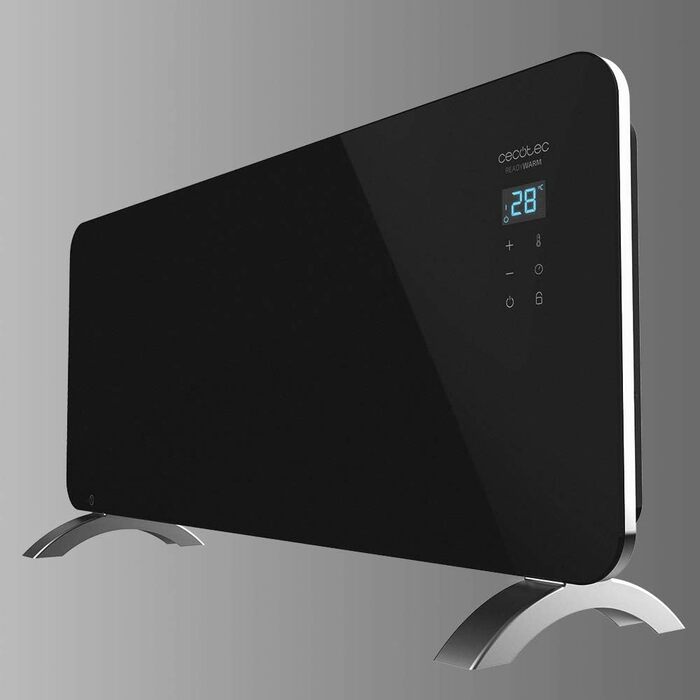 Конвектор електричний Cecotec Ready Warm 6770 Crystal Connection, 2000 Вт, WiFi, термостат, таймер, для ванної кімнати (IP24), чорний