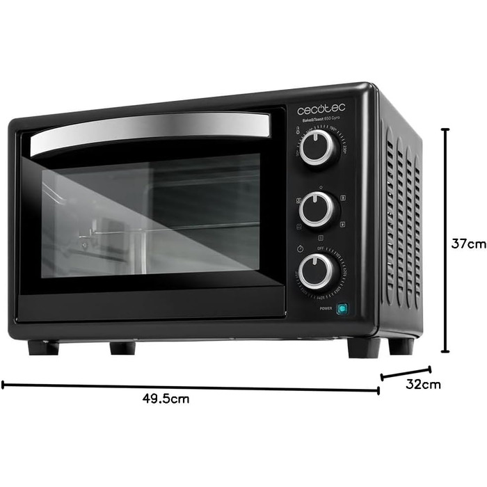 Мультиварка Cecotec Bake&Toast 1090 Black: 1000 Вт, 30 л, таймер, регулювання температури, решітка-гриль, лопатка