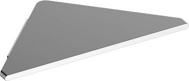 Кутова душова полиця Keuco алюмінієве сріблясте анодоване приховане кріплення 24,5x24,5x1,7 см Настінна душова кабіна Душова полиця Edition 400
