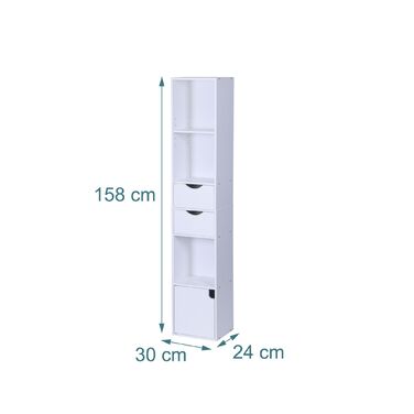 Relaxdays: Книжкова шафа з висувними ящиками