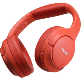 Накладні Bluetooth-навушники TOZO HT2, гібридне шумозаглушення, Hi-Res Audio, 60 годин, глибокі баси, Comfort (червоний)