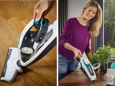 Акумуляторний пилосос Leifheit Regulus PowerVac 2in1, бездротовий до 40 хв, без мішка, з ручним пилососом, акумулятор 20В