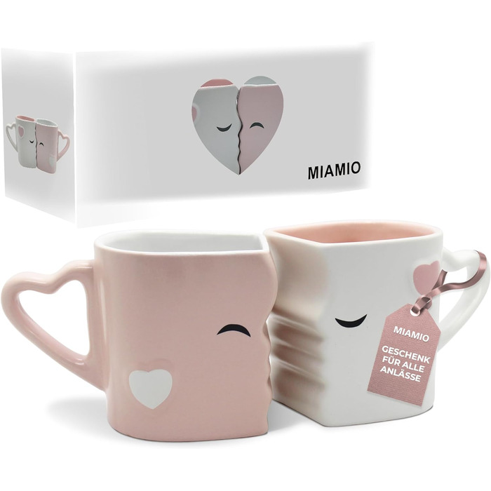 Набір кавових чашок MIAMIO, кераміка, рожевий