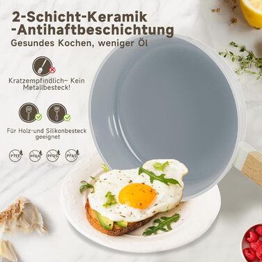 Набір сковорідок Scheffler 20/24/28 см: антипригарне покриття, для всіх плит, включаючи індукційну