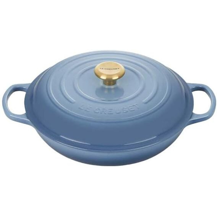 Le Creuset Signature Чавунний горщик для запікання, Ø 30 см, 3,5 л, Chambray, для всіх типів плит (вкл. індукційні)