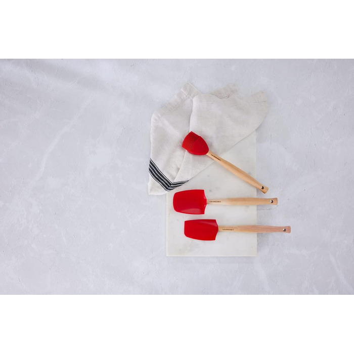 Набір кухонних лопаток Le Creuset Craft 3 шт. з силікону, вишнево-червоний