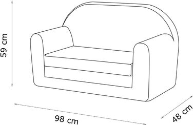 Дитяче крісло-диван 3в1 з функцією ліжка, Ax4 | Крісло-мішок для дівчаток та хлопчиків, дитяче спальне крісло для дитячої кімнати