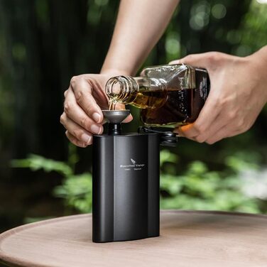 Фляга з титану iBasingo 180мл - Ultraleichter Flachmann для напоїв, Whiskey, Wodka, Weinflasche, Ti3071D (Ti3072d-180ml)