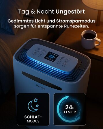Про Breeze - Вологопоглинач повітря 25л/добу, 30 м², 4 режими, Wi-Fi, таймер, сушка білизни, захист від вологи та плісняви