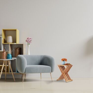 Розкладний столик Relaxdays з горіхового дерева