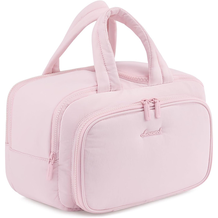 LOVEVOOK Косметичка для жінок велика, рожева, для подорожей, з відділенням для мокрого, водонепроникна, з ручкою